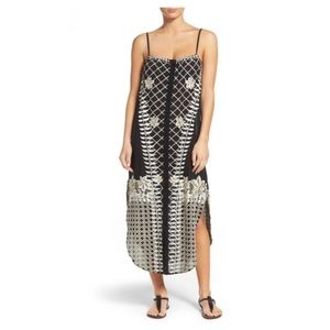 Red Carter Black Embroidered Cover-up Dress